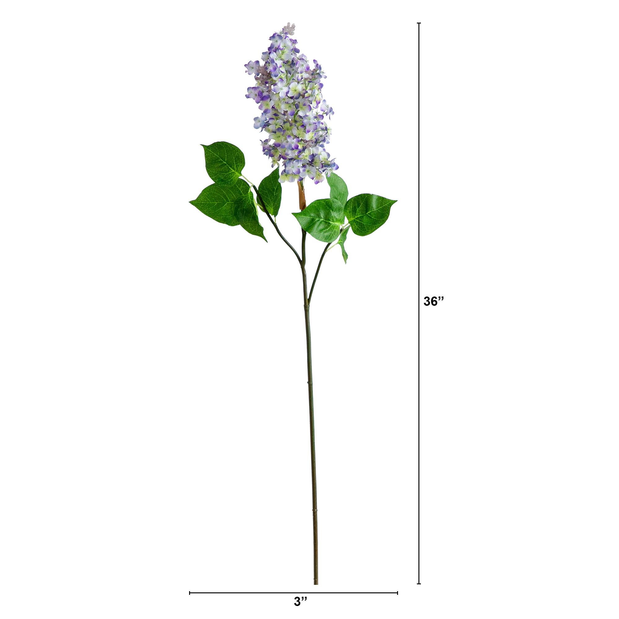 36" Purple Lilac Flower Stems, 3ct.
